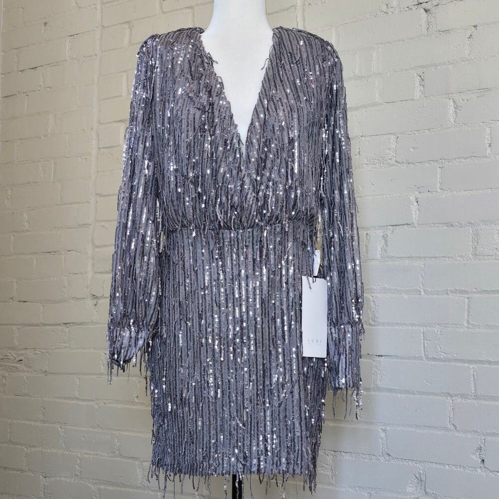 AGGI Soraya Meteor Shower Sequin Mini Party Dress┃Glam Cocktail Dress┃Eclectic